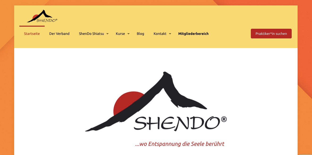 Webdesign ShenDo Shiatsu Verband
