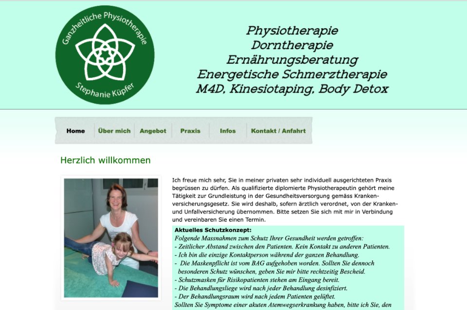 vorher: nachher: Physiotherapeutin Stephanie Küpfer